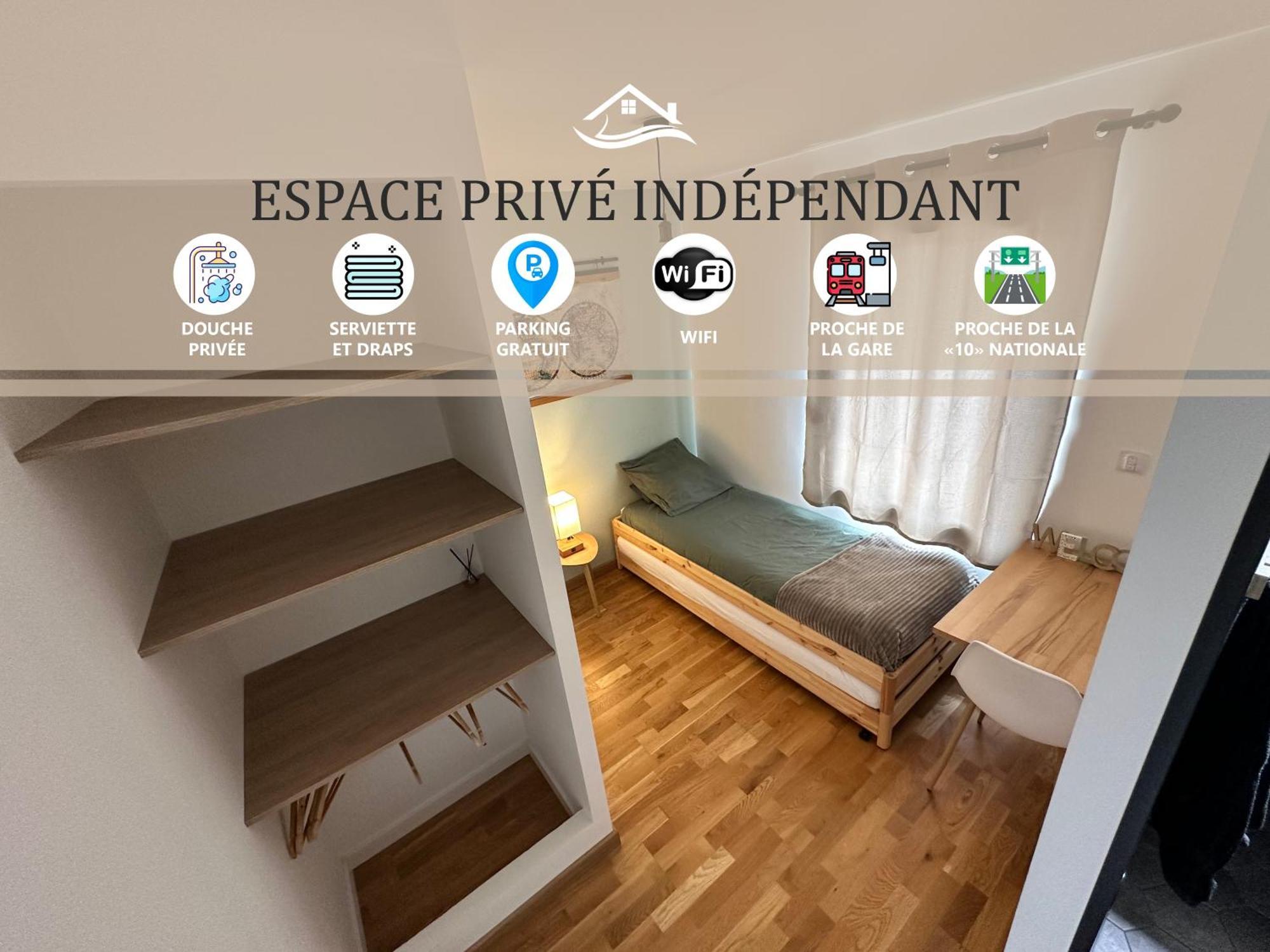 Chambre Privee Au Calme - Proche Gare - Parking Gratuit Ле-Гон-Понтувре Экстерьер фото